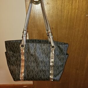LAST CALL! Gold sequin michael kors tote